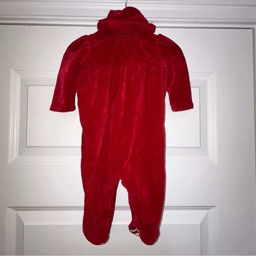 Ralph Lauren Velour One Piece Footed Sleep Wear